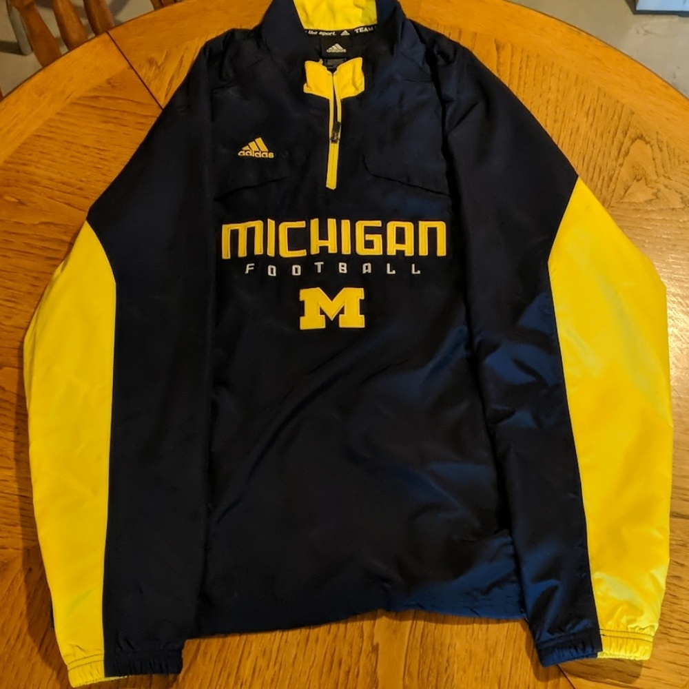 Michigan wolverines football pullover jacket